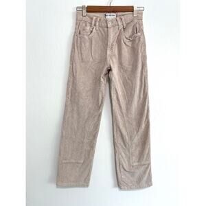 We The Free Womens High Rise Straight Corduroy Pants 25 Khaki Mid Rise Classic